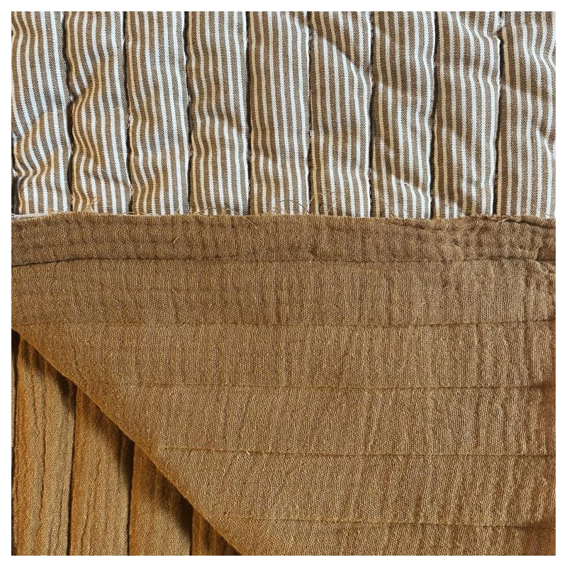 Printed Quilted Double Gauze COUNTRY Ochre / Havana